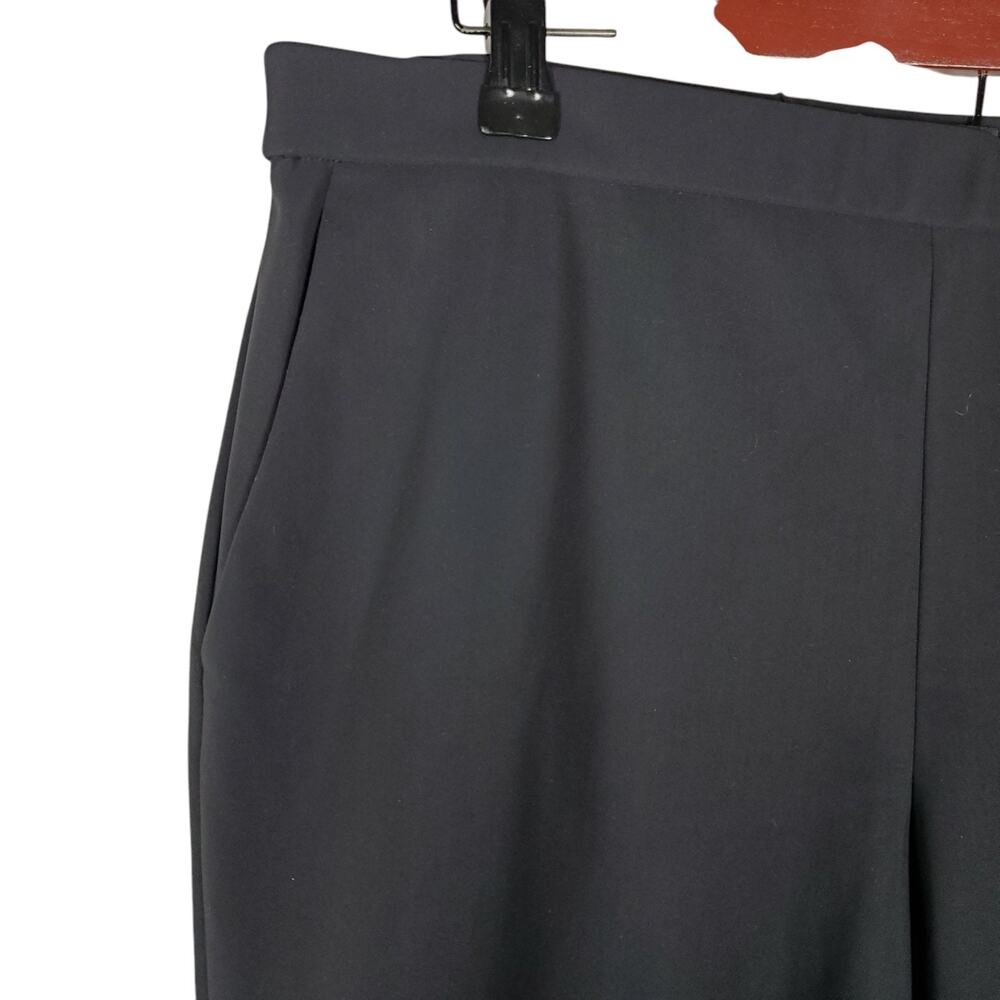 Theory Womens Tapered Dart Ponte Pant Sz L Black Pull On Cropped Pockets Stretch - Picture 7 of 16